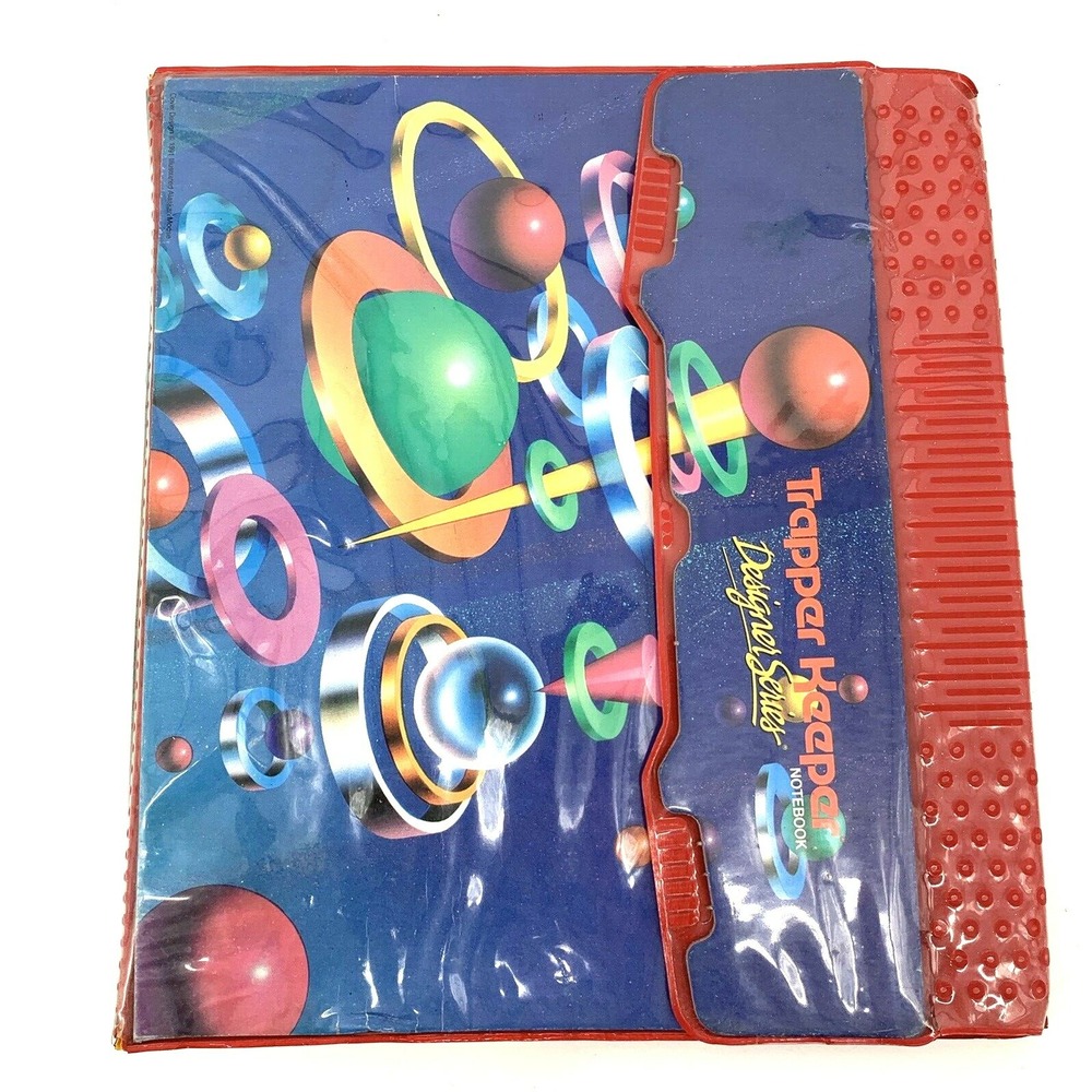 Vintage Mead Trapper Keeper Notebook Designer Series Geometric‎ 90s Colorful